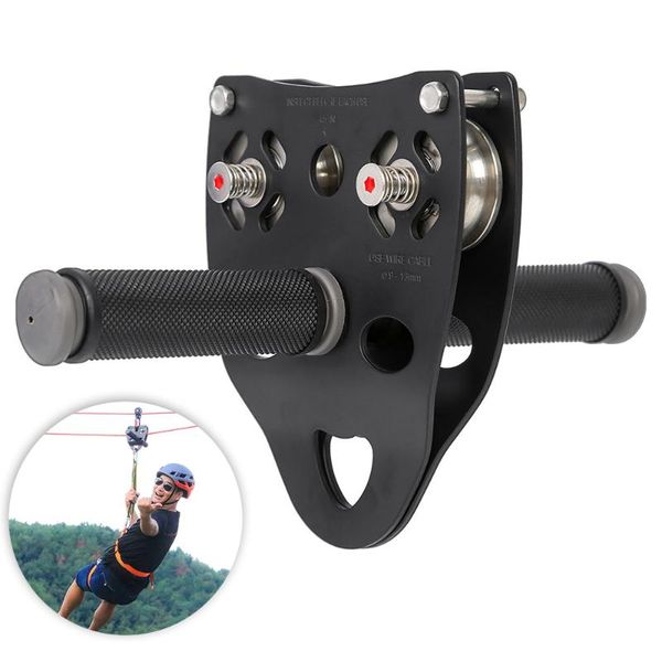 

cords, slings and webbing professional handle pulley roller gear 45kn cable with ball bearing rock slider climbing caving aloft work rescue