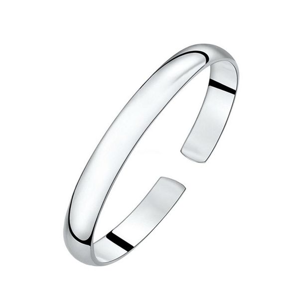 

bangle silver color fashion bracelet simple shiny for women, Black