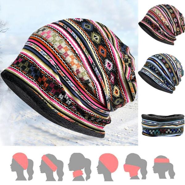 

beanies women boho beanie hat outdoor windproof for both head and neck warmer snow casual stacking knitted bonnet caps #p2