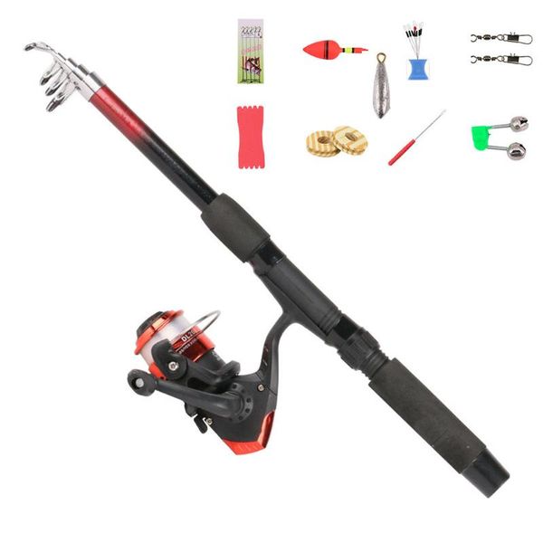 

glass fiber + nylon fishing reels rod set with line baitcasting