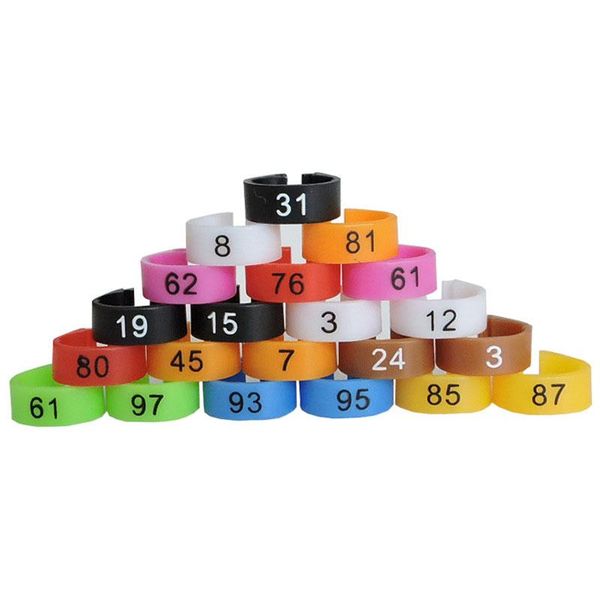 

other bird supplies 100pcs/set digital foot ring clip pigeon parrot leg rings small birds with number marking
