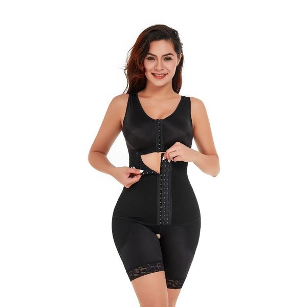 

women's shapers slimming sheath women shaping faja colombianas full body shaper waste trainer thigh trimmer tummy control with hook bel, Black;white