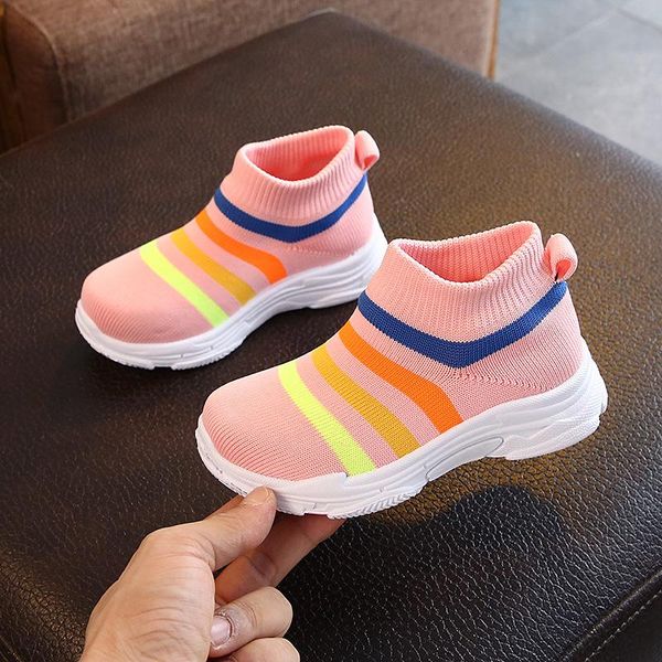 

kids shoes baby sock sneakers mesh fashion leisure child sports running boys infant toddler girls anti-slip athletic & outdoor, Black
