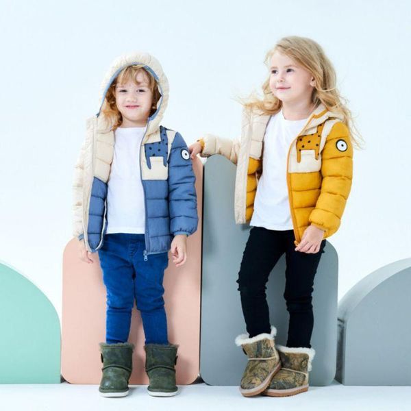 

coat cute baby girls clothes -6t cartoon print coats cotton comfort spring hooded warm outerwear children jacket, Blue;gray