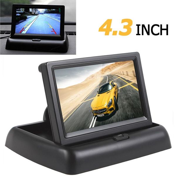 

car video 4.3 inch hd 480hx 272v resolution 2 channel input tft-lcd rear view monitor +420 tvl 18mm lens/7 ir led blackup camera