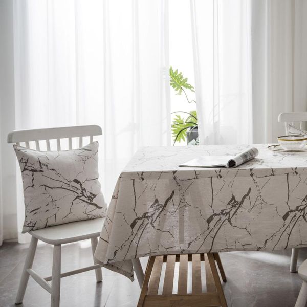 

table cloth marble pattern modern simple tablecloth cotton and linen home decoration