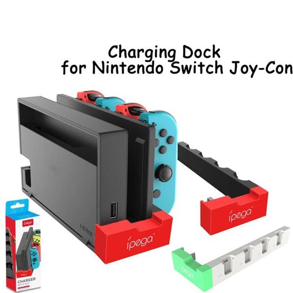 

game controllers & joysticks pg-9186 charging dock stand station holder controller charger for switch joy-con console with indicato