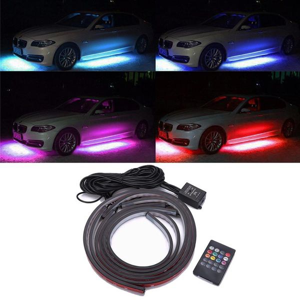 

interior&external lights car atmosphere light led remote /app control underglow waterproof lamp bottom decorative strip accessories
