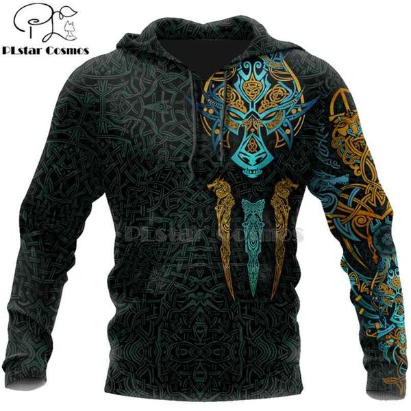 

plstar cosmos viking warrior tattoo fashion tracksuit casual 3d print zipper/hoodie/sweatshirt/jacket/men' style- 210813, Black