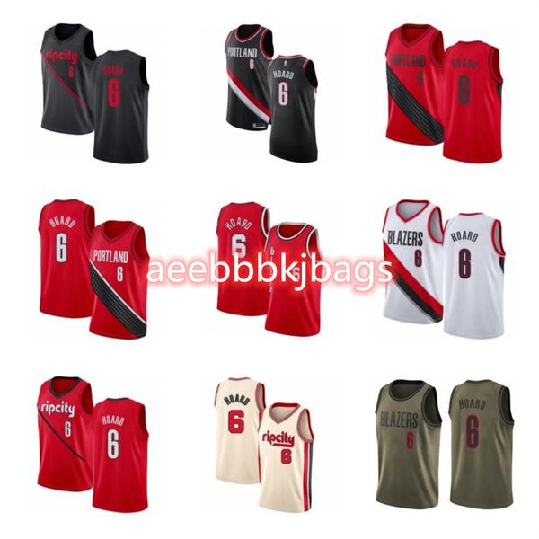 

2021 jaylen custom men women youth 6 hoard basketball jerseys red blue jersey leave number name, Black;red
