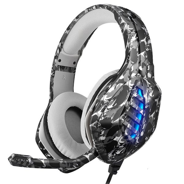 

headset cable headphones camouflage computer games luminous subwoofer ps4