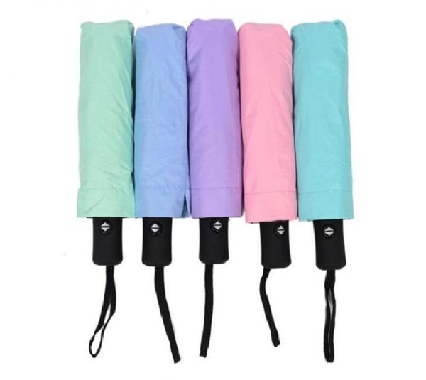 

solid color automatic umbrella for men and women