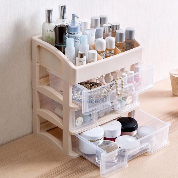 

cosmetic storage box drawer rack desksundries finishing boxes & bins