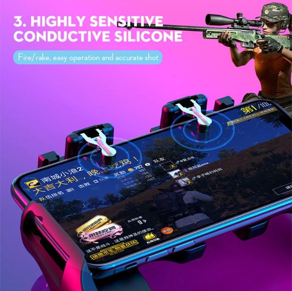 

phone gamepad controller handle pubg mobile game joystick trigger pad for smartphones 4.7-6.5 inch screen controllers & joysticks