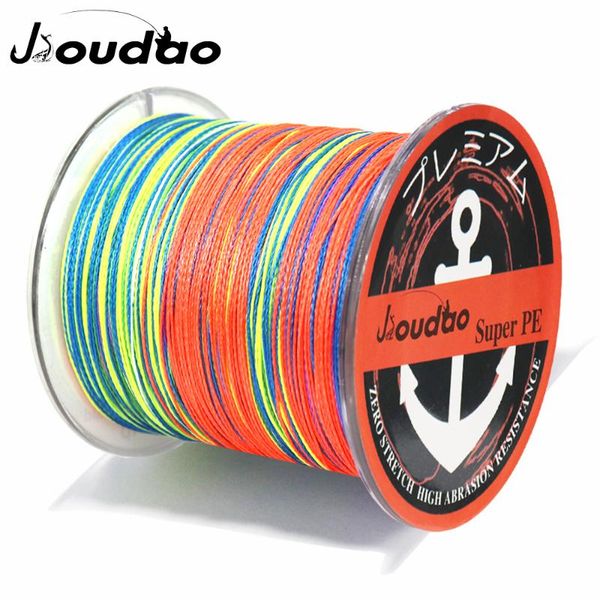 

jioudao 4 strands weaves fishing line 300m multicolor braided multifilament pe 10 20 30 65 85 100lb braid