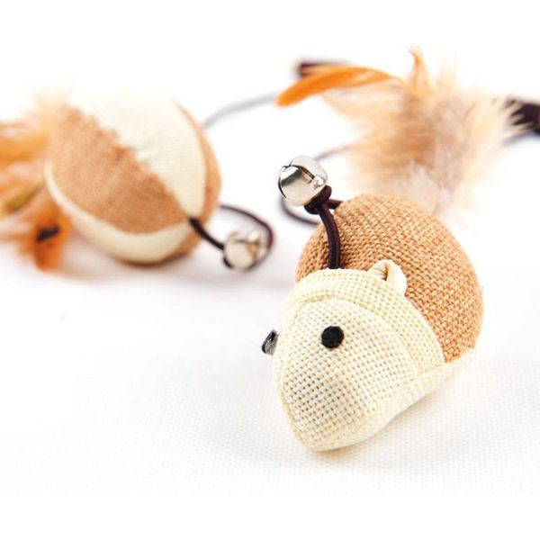 

cat toys interactive with bells elastic rod has a funny mouse pumpkin feather chick fish mascotas supplies