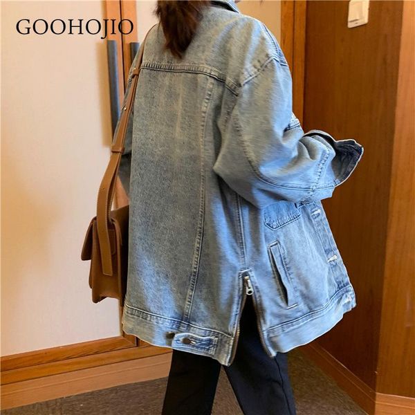 

spring autumn vintage coats women fashionable distressed cowboy jackets for chic casual women's, Black;brown