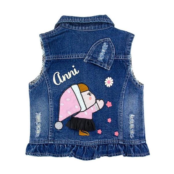 

vest girls denim jeans jackets for 8 casual outerwear children clothing spring autumn clothes kid vests toddler, Blue