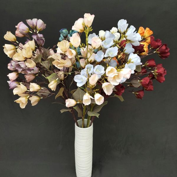 

decorative flowers & wreaths 1pc bell artificial flower bouquet home decoration lantern wedding party road lead fake
