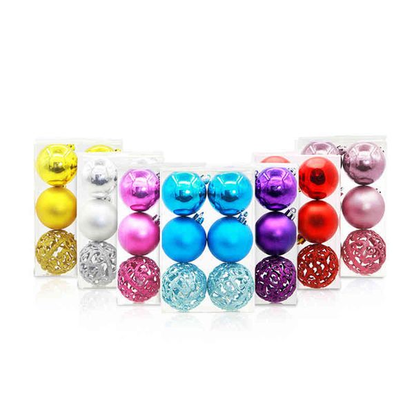 

yinghao 6cm box decoration ball christmas tree decoration pendant straight