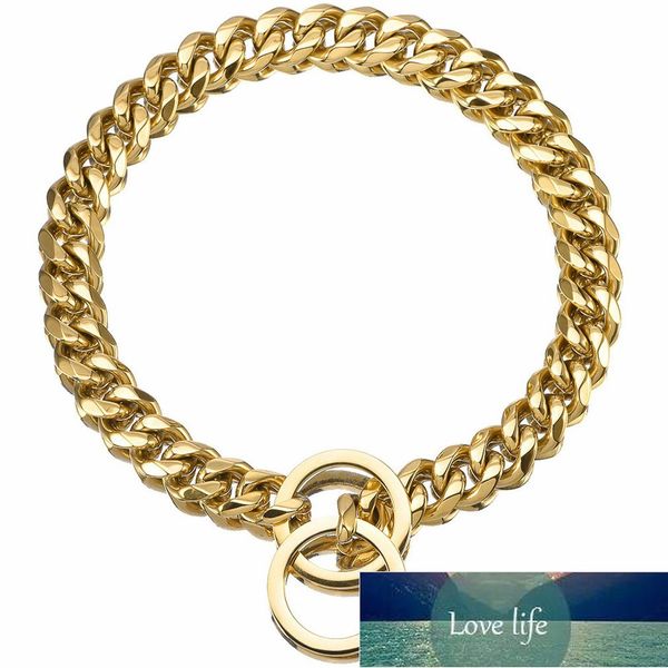 Cão de 45cm Grande Corrente de Ouro Colarinho Metal Grande Gold Pet Fashion Acessórios Bulldog Collar Colar Pet