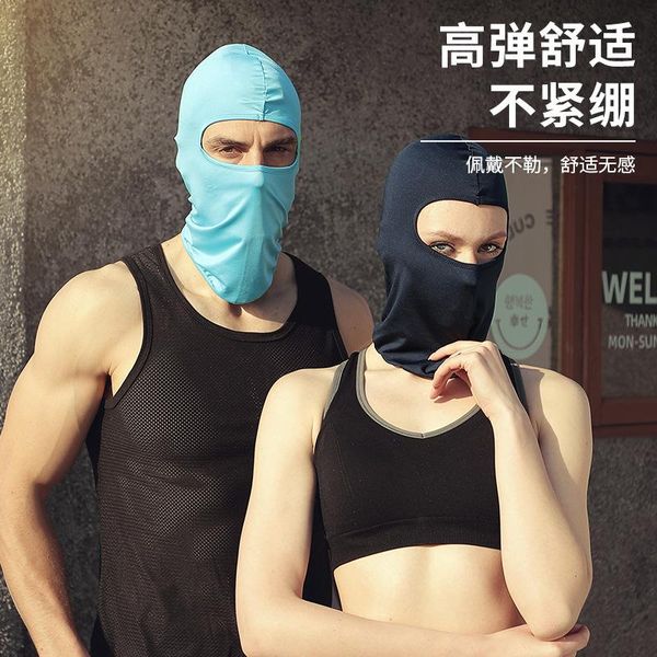 

cycling caps & masks outdoor motorcycle windproof sun block and dustproof cs masked headgear with mask hat wholesale, Black