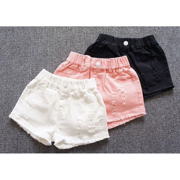 

kids clothing girls denim shorts children for clothes 2021 summer casual, Black