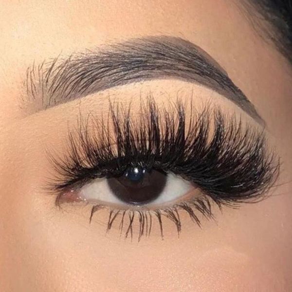 

false eyelashes volume thick multilayered effect wispies fluffy eye makeup tools lash extension 25mm lashes 6d mink