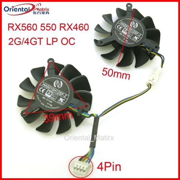 

ha5010h12f-z 12v 0.13a 50mm gpu fan for msi rx560 550 rx460 2g/4gt lp oc graphics card cooler cooling fans & coolings