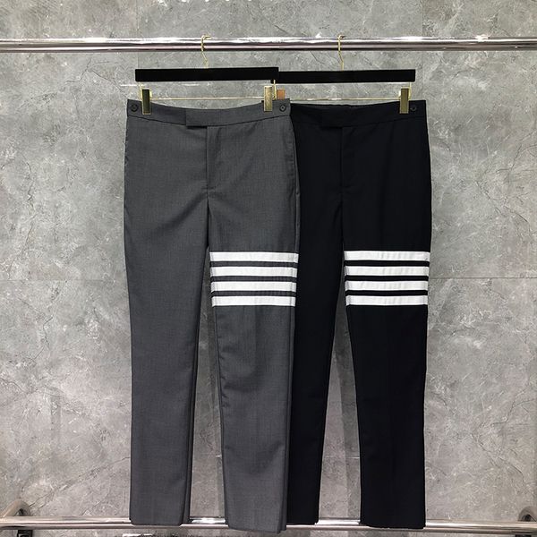 

casual pants dongguan direct sales tb trousers spring korean trendy white four bar, Black