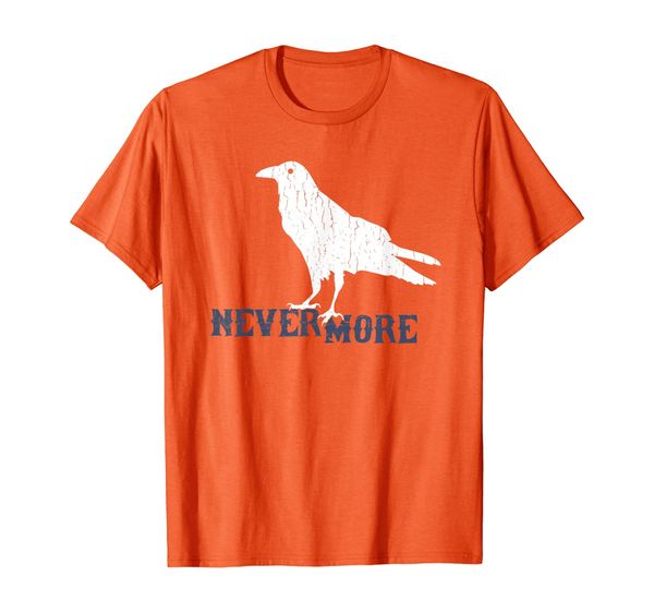 

quoth the raven nevermore poe quote t-shirt, White;black