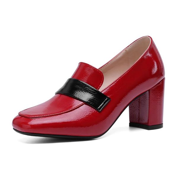 

dress shoes age season high with thick 2021 square fashion women 40-43, Black