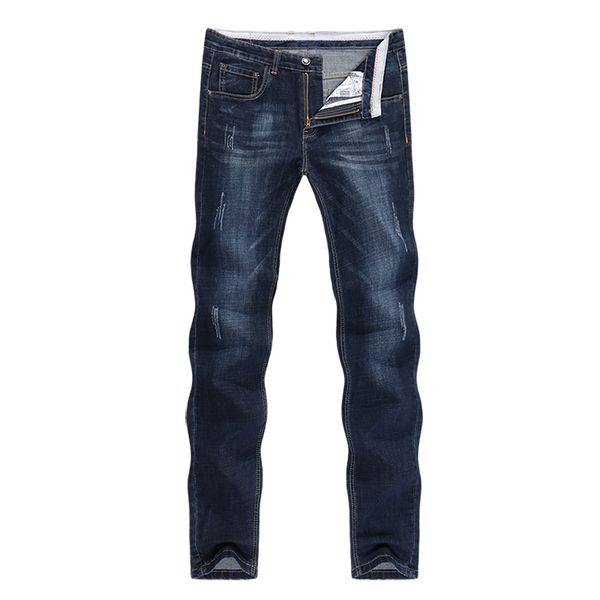 

japanese and korean ny jeans trousers straight dark blue leisure time2021