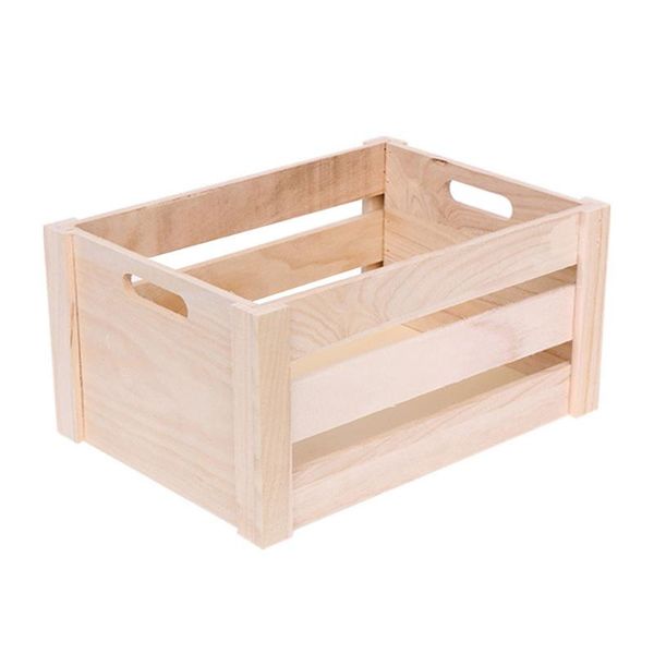 

storage baskets 1pc multifunction shop crate durable wooden box household goods