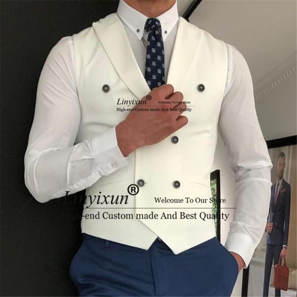 

men's vests steampunk white mens suit vest slim fit male business waistcoat double breasted wedding groomsmen chaleco hombre custom mad, Black;white