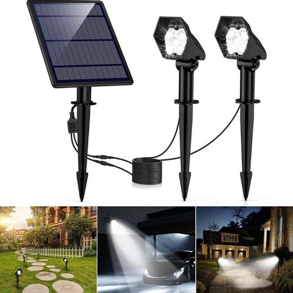 

lawn lamps dimmable solar garden light waterproof wire projection