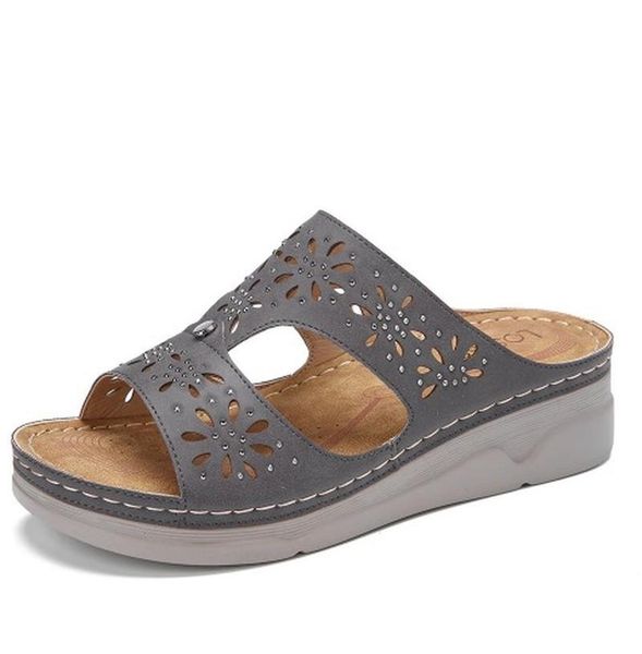 

sandalias mujer summer sandals women shoes footwear hollow round toe flip flops beach platform ladies, Black