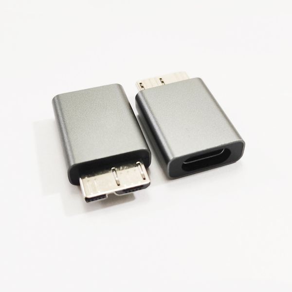 Conectores USB, Casca de Alumínio de Alta Qualidade USB3.1 Tipo-C Feminino para USB3.0 Micro B Adaptador Masculino / 5pcs