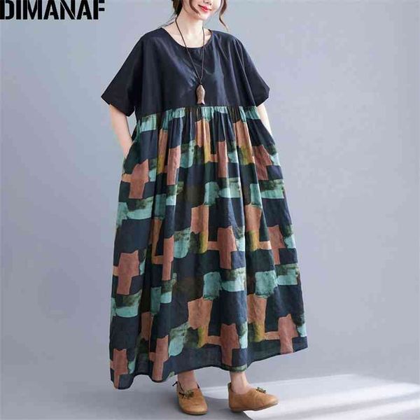 

plus size summer dress beach casual sundress women vestidos vintage oversize 5xl 6xl lady long cotton print 210531, Black;gray
