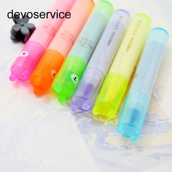 

highlighters 60pcs mini highlighter pen marker pens kawaii stationery material escolar papelaria writing school supplies, Black;red