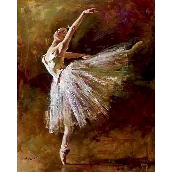 

paintings gatyztory diy painting by numbers ballerina dancer oil paint kits modern home wall art room decoration handpainted