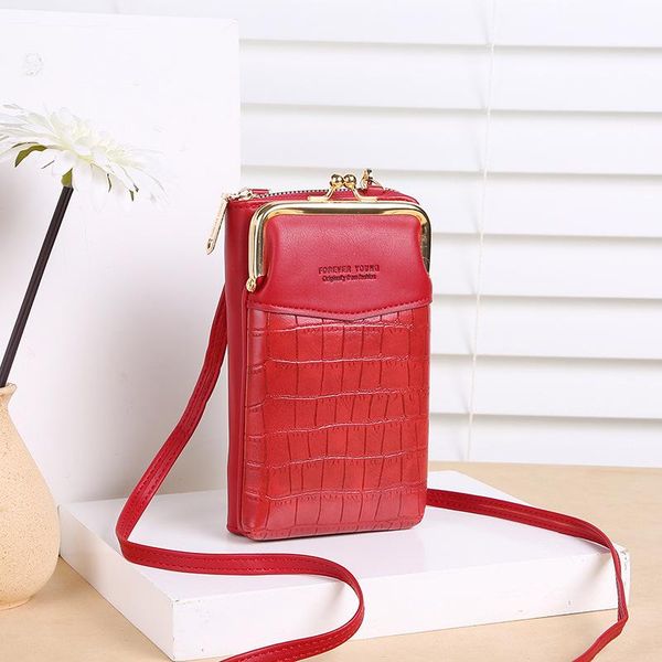 

evening bags fashion leather zipper horizontal women wallet female embossed crocodile pattern messenger bag large capacity diagonal lady