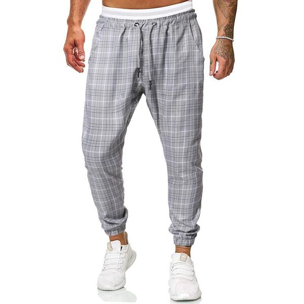 

loose elastic waist sport trousers men summer 2021 fitness sweatpants fashion joggers pants men's, Black