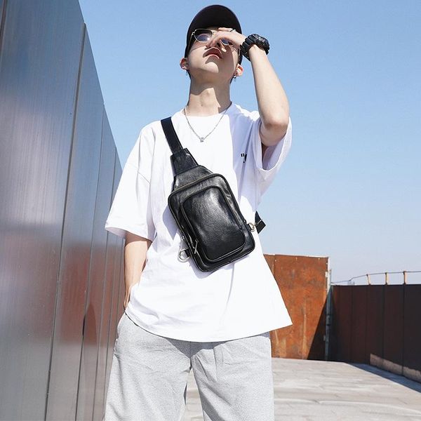 

waist bags men's small chest bag trend fashion casual messenger shoulder 2021 jiulin