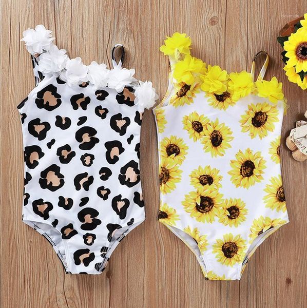 

one-pieces born baby girls bikini beachwear kids flower swimwear swimsuit bathing suit swimming costume, Black