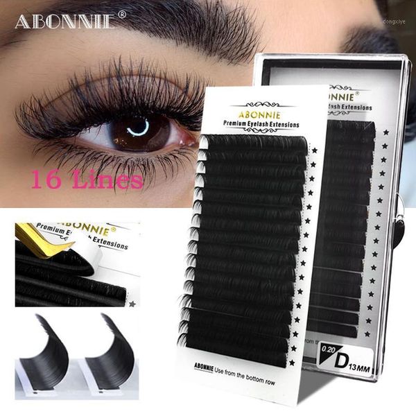 

abonnie 16lines individual mink eyelash tray custom lash trays 0.15 0.20 0.25mm mega volume extensions1