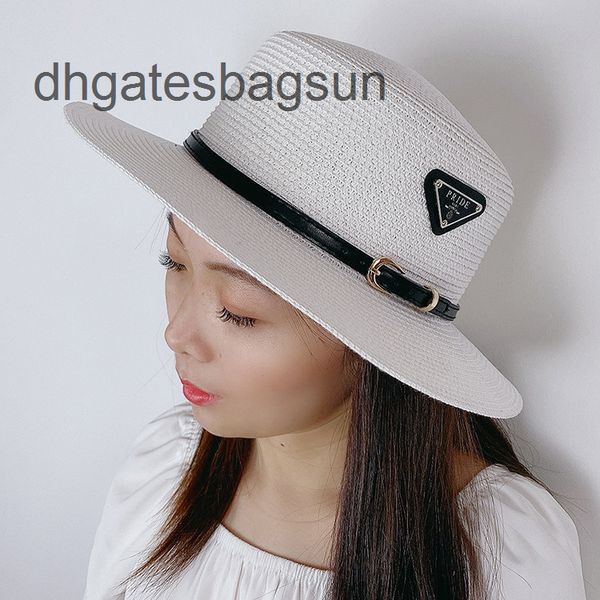 

brand cap carves net red same flat straw hat women's spring summer big brim sunshade british fashion br inverted triangle 5uyv, Blue;gray