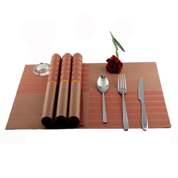 

mats & pads 30x45cm home decor vinyl table placemats stain resistant non-slip plate pad mat washable stylish textilene