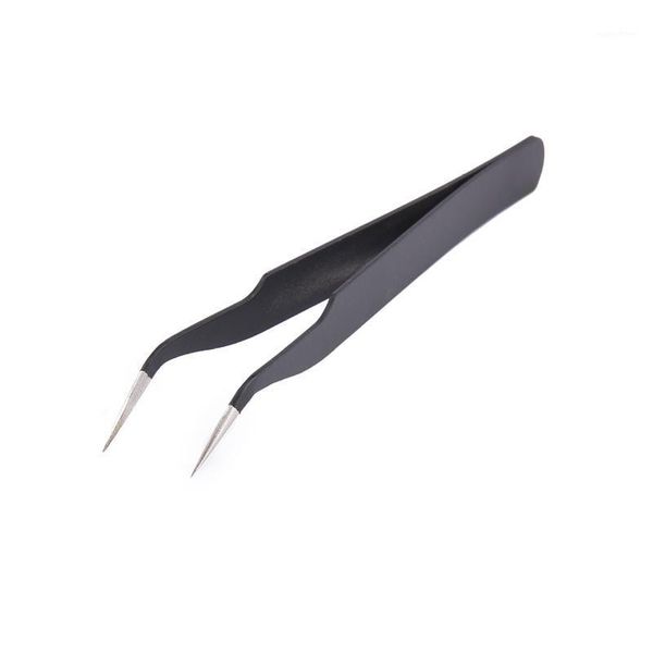 

nail art beauty elbow tweezers curved picking stainless steel trimmer clipper picker manicure1, Red;pink