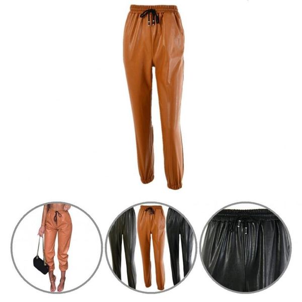 

women's pants & capris simple women trousers high waist soft female loose-fitting pure color, Black;white